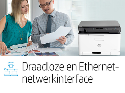 HP Color Laser MFP 178nw, Kleur, Printer voor Printen, kopiëren, scannen, Scans naar pdf
