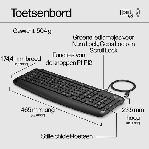 HP Pavilion -toetsenbord en -muis 200