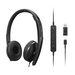 Lenovo 4XD1M45627 hoofdtelefoon/headset Bedraad Hoofdband USB Type-C Zwart