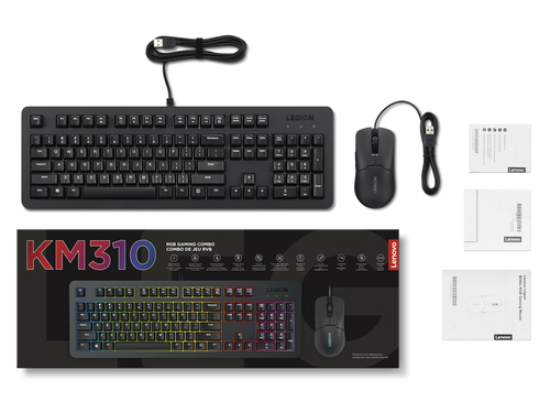 Lenovo GX31N91913 toetsenbord Inclusief muis Gamen USB Amerikaans Engels Zwart
