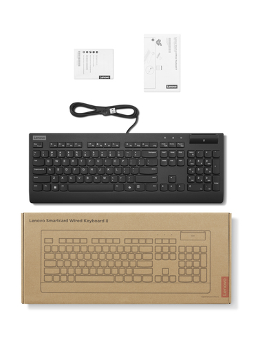 Lenovo 4Y41R64694 toetsenbord Thuis/Werk USB Belgisch, Frans Zwart