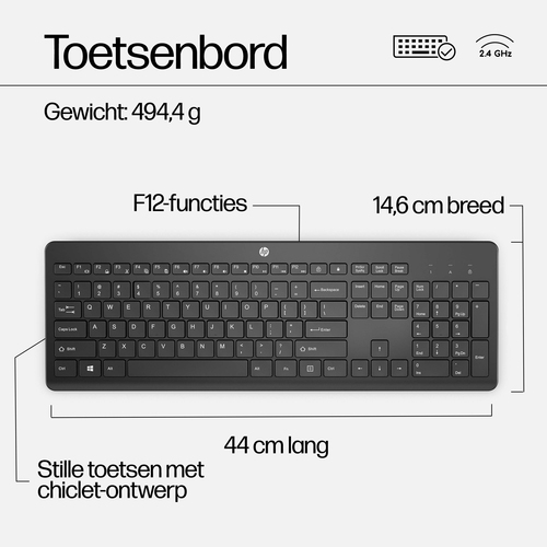 HP 230 draadloze muis- en toetsenbordcombo