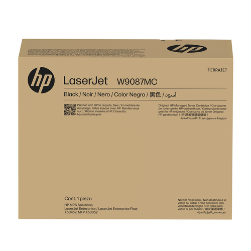 HP W9087MC Managed LaserJet-tonercartridge, zwart