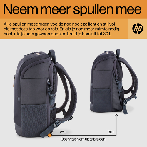 HP Travel 15,6 Iron Grey laptopbackpack, 25 liter