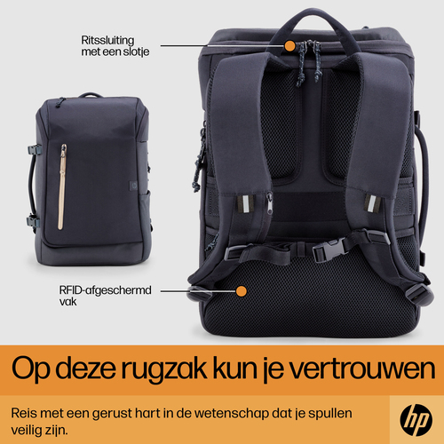 HP Travel 15,6 blauwe laptopbackpack, 25 liter