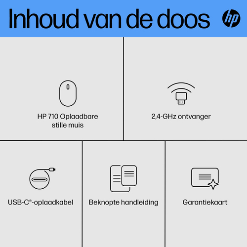 HP 710 oplaadbare, stille muis
