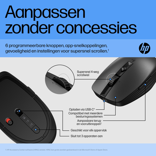 HP 710 oplaadbare, stille muis