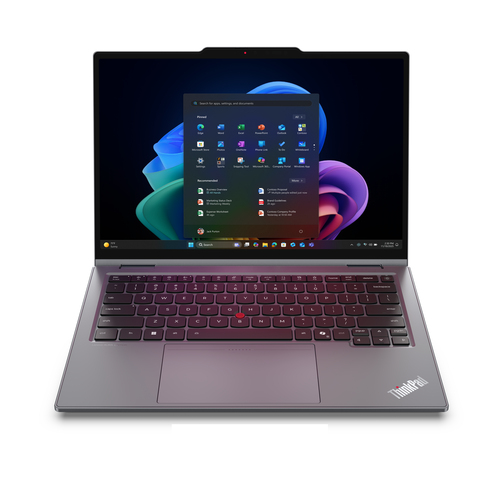 Lenovo ThinkPad X1 2-in-1 Gen 11 Aura Edition Copilot+ PC Intel Core Ultra 7 355 Hybride (2-in-1) 35,6 cm (14") Touchscreen WUXGA 32 GB LPDDR5x-SDRAM 1 TB SSD Wi-Fi 7 (802.11be) Windows 11 Pro Grijs Belgisch