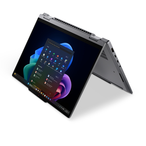 Lenovo ThinkPad X1 2-in-1 Gen 11 Aura Edition Copilot+ PC Intel Core Ultra 7 355 Hybride (2-in-1) 35,6 cm (14") Touchscreen WUXGA 32 GB LPDDR5x-SDRAM 1 TB SSD Wi-Fi 7 (802.11be) Windows 11 Pro Grijs Belgisch