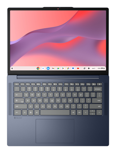 Lenovo Chrome 14M8911 MediaTek Kompanio 540 Chromebook 35,6 cm (14") WUXGA 8 GB LPDDR5x-SDRAM 128 GB UFS Wi-Fi 6E (802.11ax) ChromeOS Blauw Belgisch