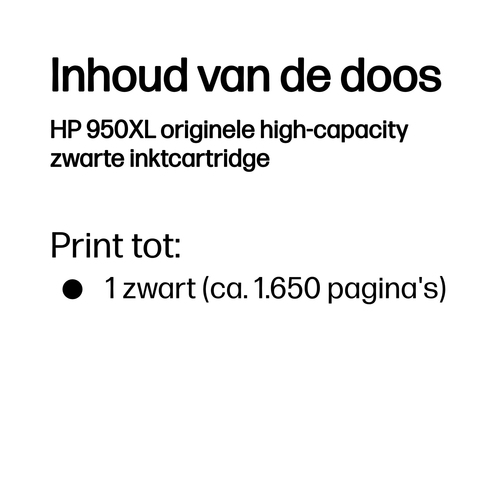 HP 950XL originele high-capacity zwarte inktcartridge