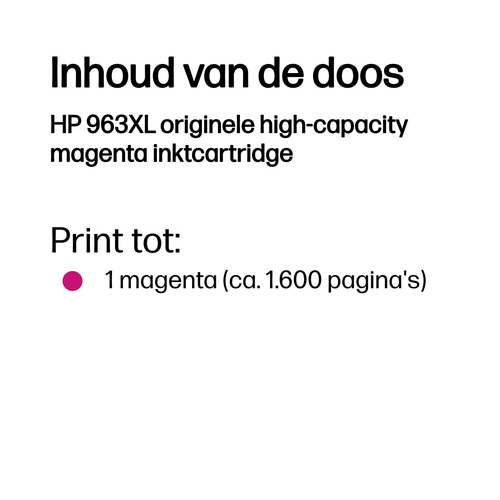 HP 963XL originele high-capacity magenta inktcartridge