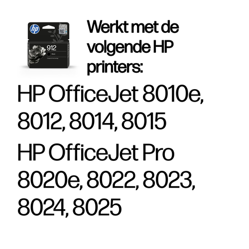 HP 912 originele zwarte inktcartridge