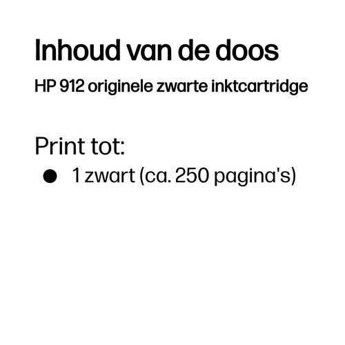 HP 912 originele zwarte inktcartridge