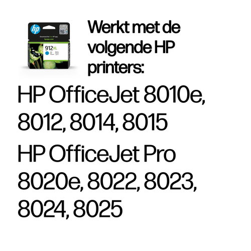 HP 912XL originele high-capacity cyaan inktcartridge