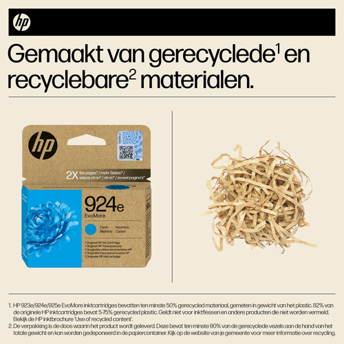 HP 924e EvoMore originele cyaan inktcartridge