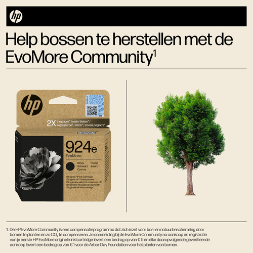 HP 924e EvoMore originele zwarte inktcartridge