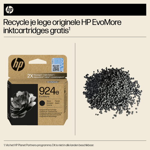 HP 924e EvoMore originele zwarte inktcartridge