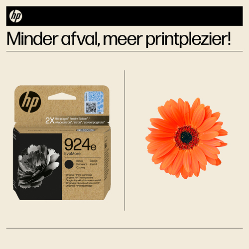 HP 924e EvoMore originele zwarte inktcartridge