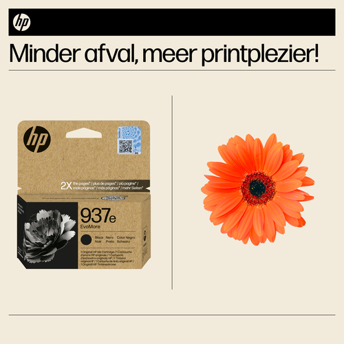 HP 937e EvoMore originele zwarte inktcartridge