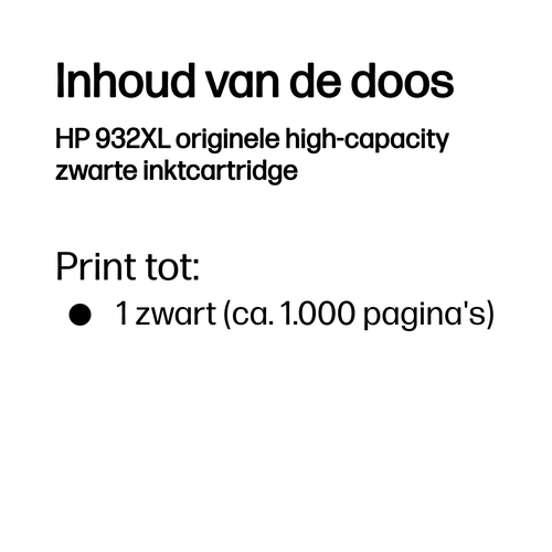 HP 932XL originele high-capacity zwarte inktcartridge