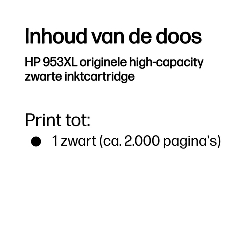 HP 953XL originele high-capacity zwarte inktcartridge