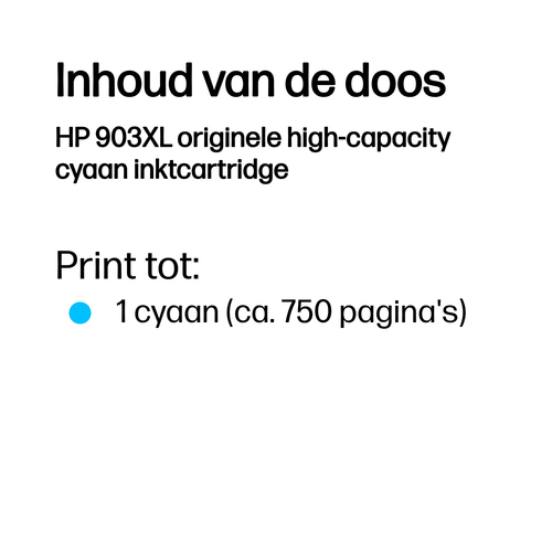 HP 903XL originele high-capacity cyaan inktcartridge