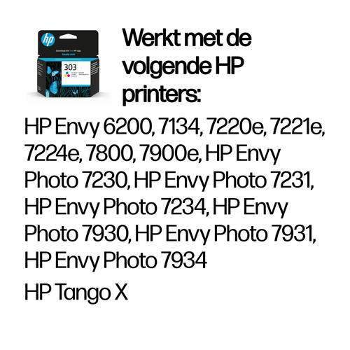 HP 303 originele drie-kleuren inktcartridge