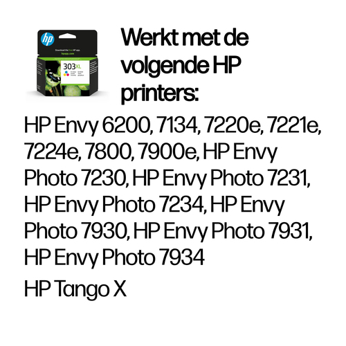 HP 303XL originele high-capacity drie-kleuren inktcartridge