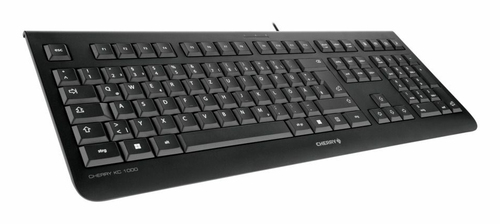 CHERRY KC 1000 toetsenbord Universeel USB AZERTY Belgisch Zwart