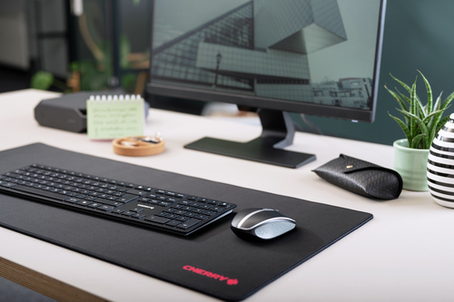 CHERRY KW 9100 SLIM toetsenbord Universeel RF-draadloos + Bluetooth QWERTZ Duits Zwart