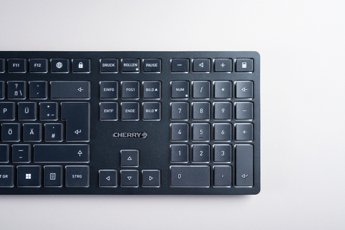 CHERRY KW 9100 SLIM toetsenbord Universeel RF-draadloos + Bluetooth QWERTZ Duits Zwart