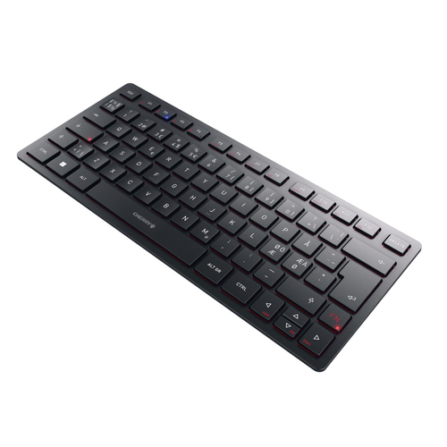 CHERRY KW 9200 MINI toetsenbord Universeel USB + RF Wireless + Bluetooth QWERTY Scandinavisch Zwart