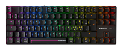 CHERRY MX 8.2 Pro TMR Wireless toetsenbord Gamen USB + RF Wireless + Bluetooth QWERTY Scandinavisch Zwart