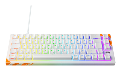 CHERRY K5 PRO TMR COMPACT toetsenbord Gamen USB QWERTY Brits Engels Oranje, Wit