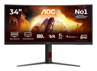 AOC G4 CU34G4CA computer monitor 86,4 cm (34") 3440 x 1440 Pixels Wide Quad HD Zwart, Rood
