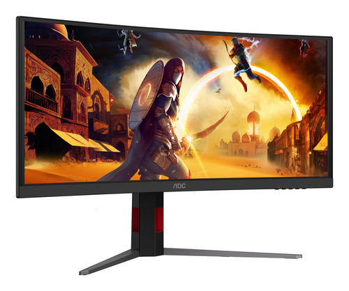 AOC G4 CU34G4CA computer monitor 86,4 cm (34") 3440 x 1440 Pixels Wide Quad HD Zwart, Rood