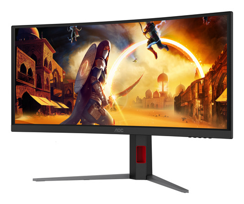 AOC G4 CU34G4CA computer monitor 86,4 cm (34") 3440 x 1440 Pixels Wide Quad HD Zwart, Rood