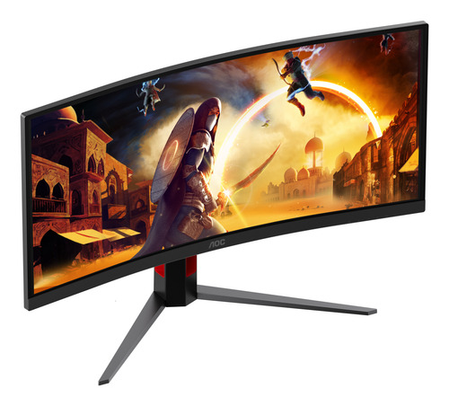AOC G4 CU34G4CA computer monitor 86,4 cm (34") 3440 x 1440 Pixels Wide Quad HD Zwart, Rood