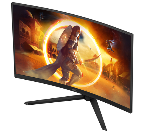 AOC G4 CQ32G4VE computer monitor 81,3 cm (32") 2560 x 1440 Pixels Quad HD LCD Zwart, Grijs