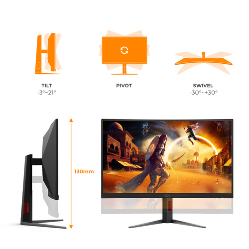 AOC G4 C27G4Z2 computer monitor 68,6 cm (27") 1920 x 1080 Pixels Full HD LCD Zwart, Rood
