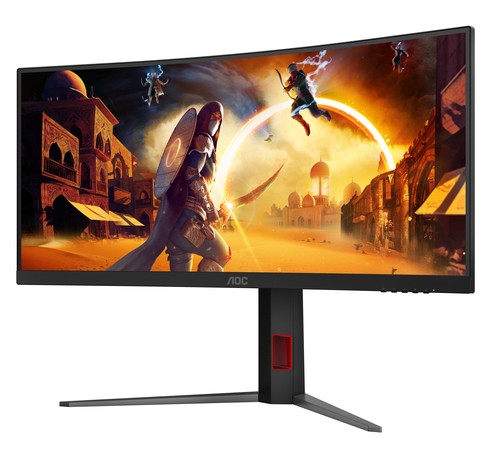 AOC G4 CU34G4Z computer monitor 86,4 cm (34") 3440 x 1440 Pixels Wide Quad HD LED Zwart, Rood