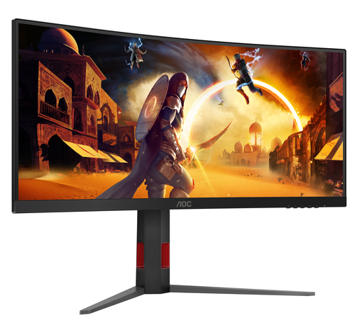 AOC G4 CU34G4Z computer monitor 86,4 cm (34") 3440 x 1440 Pixels Wide Quad HD LED Zwart, Rood