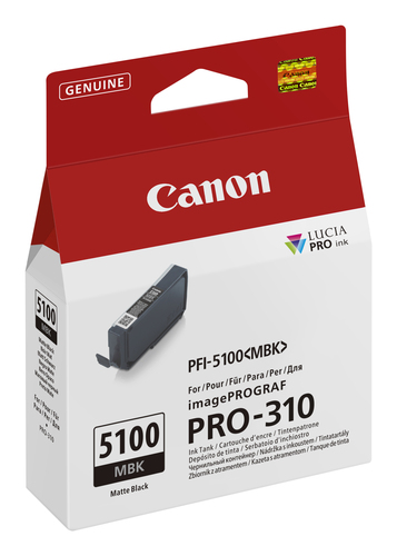 Canon PFI-5100 MBK inktcartridge 1 stuk(s) Origineel Mat Zwart