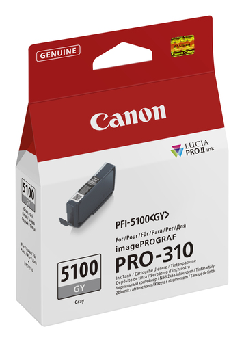 Canon PFI-5100 GY inktcartridge 1 stuk(s) Origineel Grijs