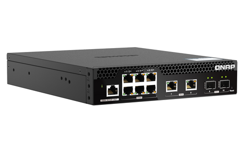 QNAP QSW-M2106R-2S2T netwerk-switch Managed L2 10G Ethernet (100/1000/10000) 1U Zwart
