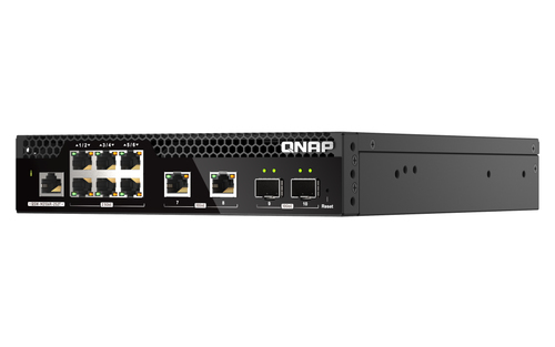 QNAP QSW-M2106R-2S2T netwerk-switch Managed L2 10G Ethernet (100/1000/10000) 1U Zwart
