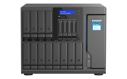 QNAP TS-1655 NAS Tower Intel Atom® C5125 8 GB DDR4 0 TB QNAP Turbo System Zwart