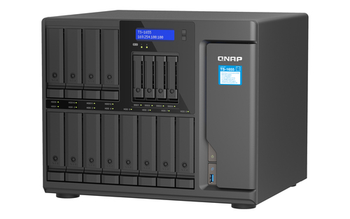 QNAP TS-1655 NAS Tower Intel Atom® C5125 8 GB DDR4 0 TB QNAP Turbo System Zwart