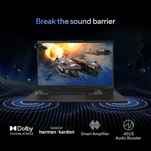 ASUS Vivobook Pro 15 OLED N6506CU-MA040WS Intel Core Ultra 9 285H Laptop 39,6 cm (15.6") 3K 24 GB DDR5-SDRAM 1 TB SSD NVIDIA GeForce RTX 4050 Wi-Fi 6E (802.11ax) Windows 11 Home Belgisch Zwart, Grijs